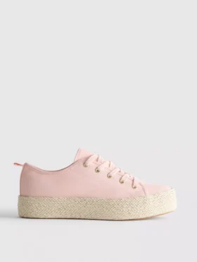 Canvas jute flatform sneakers