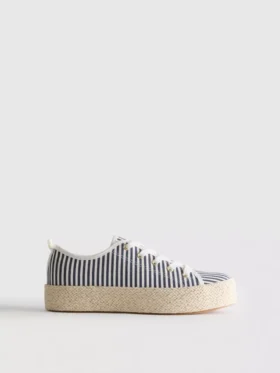 Canvas jute flatform sneakers