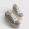 Canvas jute flatform sneakers