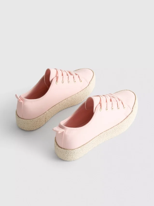Canvas jute flatform sneakers