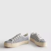 Canvas jute flatform sneakers