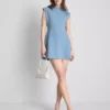 Cap sleeve sculpted mini dress