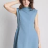 Cap sleeve sculpted mini dress