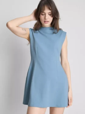 Cap sleeve sculpted mini dress