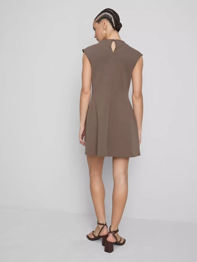 Cap sleeve sculpted mini dress