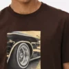 Car wheel graphic short sleeve t-shirt