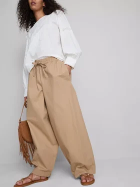 Casual barrel leg pants