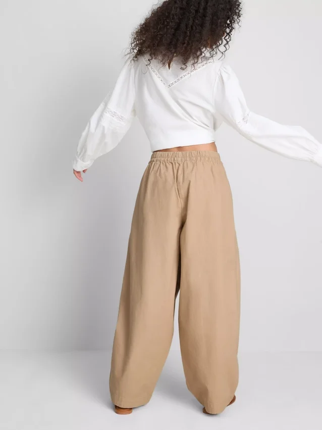Casual barrel leg pants