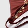 Chain detail tie side bikini bottoms