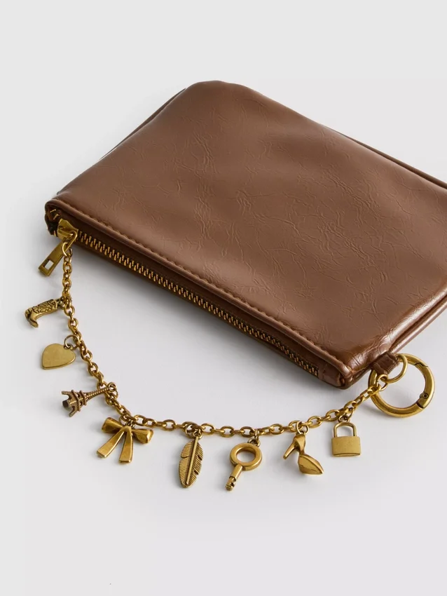 Charm detail purse