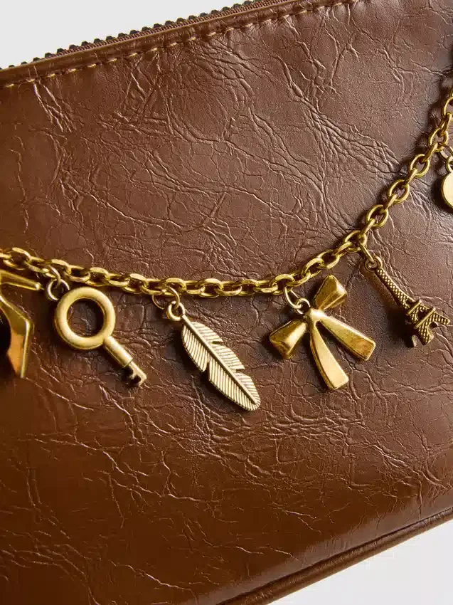 Charm detail purse
