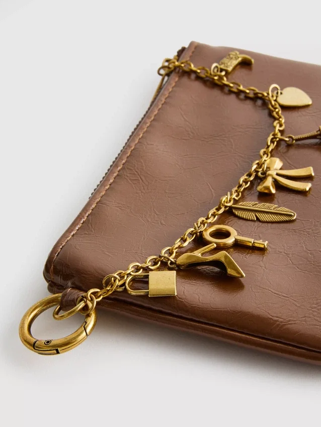 Charm detail purse