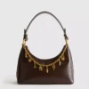 Charm detail shoulder bag