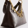Charm detail shoulder bag
