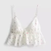 Cherry lace trim floaty bralette