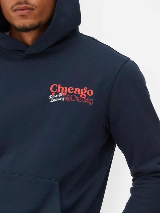 Chicago deep dish graphic hoodie