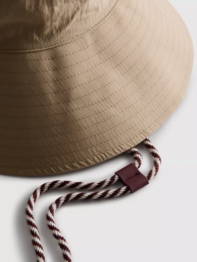 Chin strap bucket hat