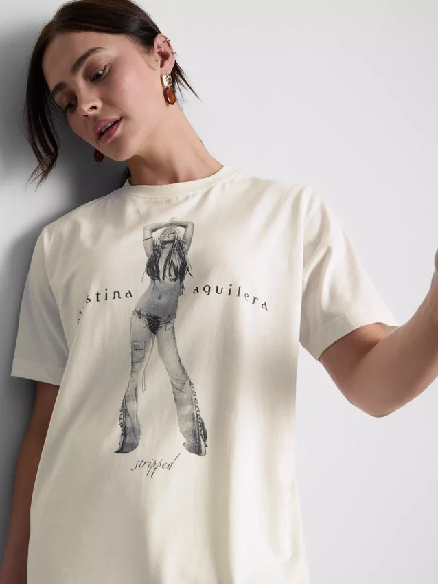 Christina aguilera cotton music tee
