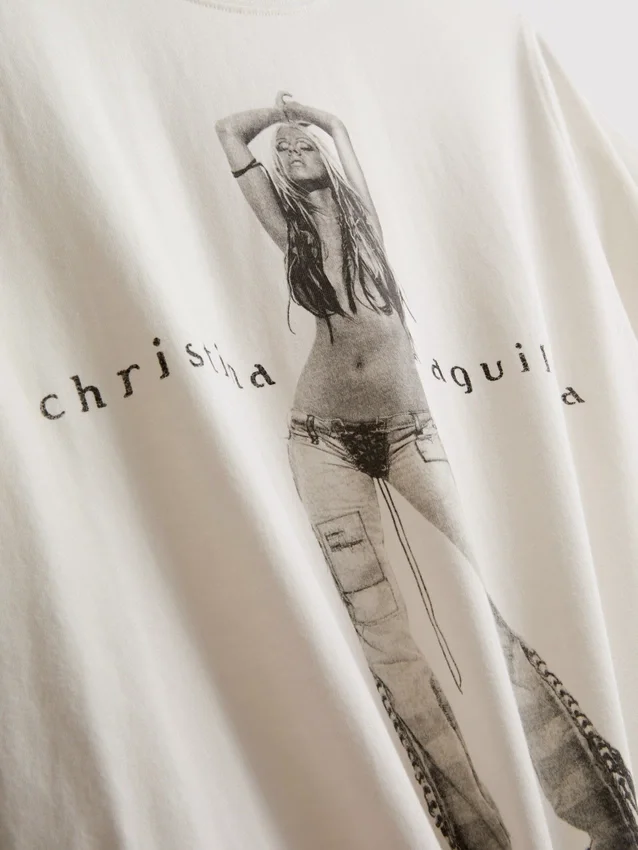 Christina aguilera cotton music tee