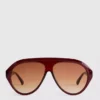 Chunky aviator-style sunglasses