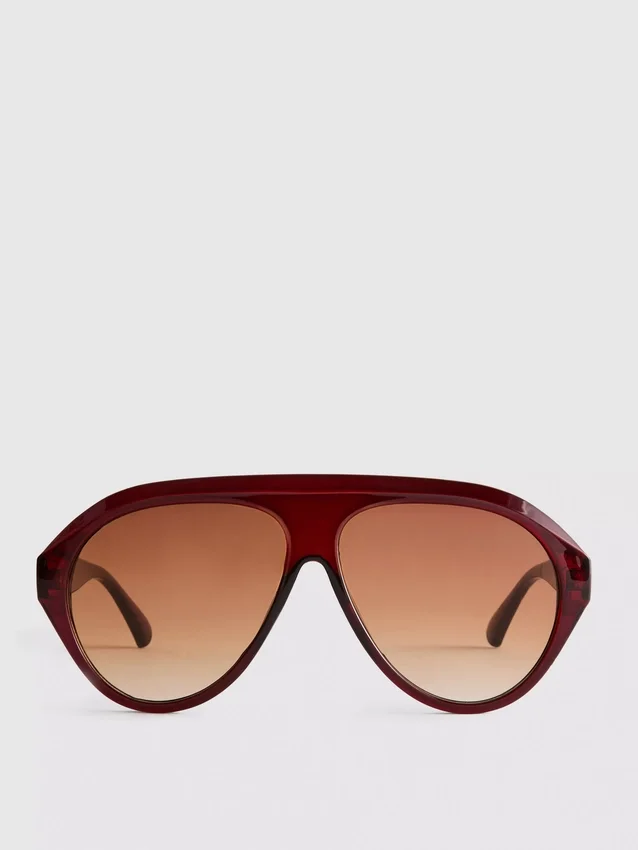 Chunky aviator-style sunglasses