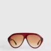 Chunky aviator-style sunglasses