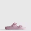 Chunky double buckle strap sandals