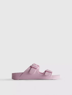 Chunky double buckle strap sandals
