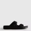 Chunky double buckle strap sandals