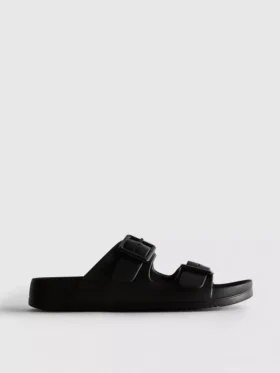 Chunky double buckle strap sandals