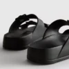 Chunky double buckle strap sandals