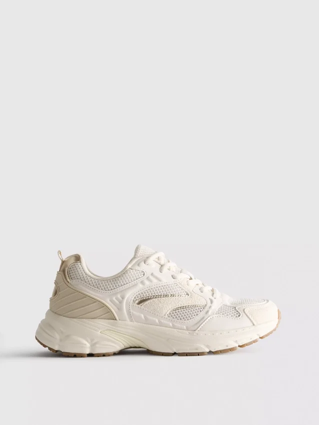 Chunky mesh panel sneakers