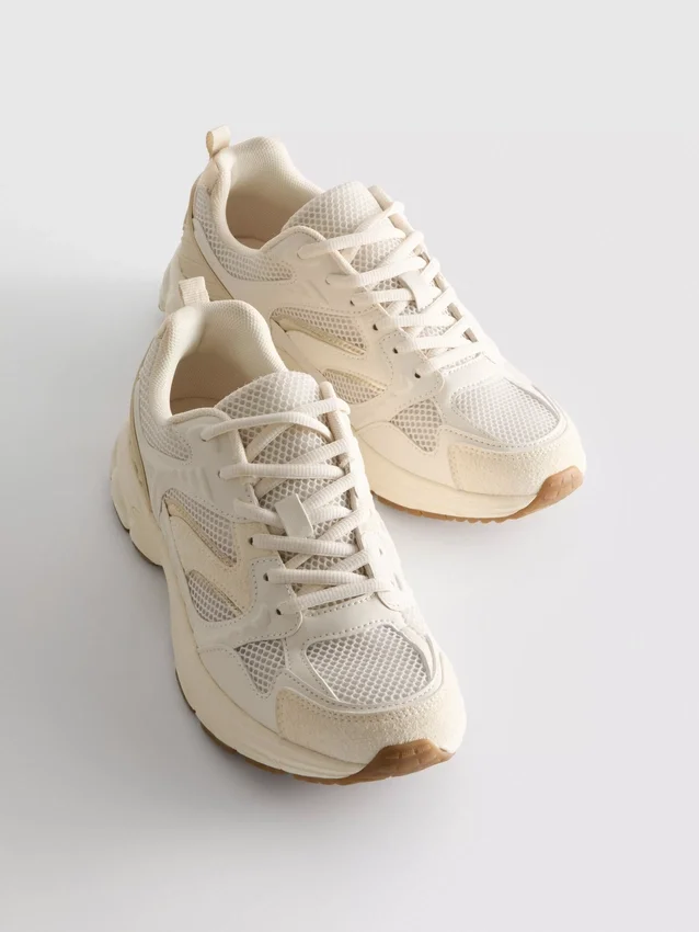 Chunky mesh panel sneakers