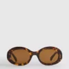 Chunky oval sunglasses