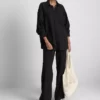 Classic cotton-blend button-down shirt