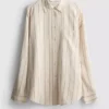 Classic cotton-blend button-down shirt