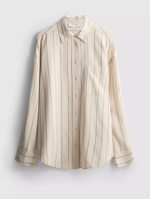 Classic cotton-blend button-down shirt