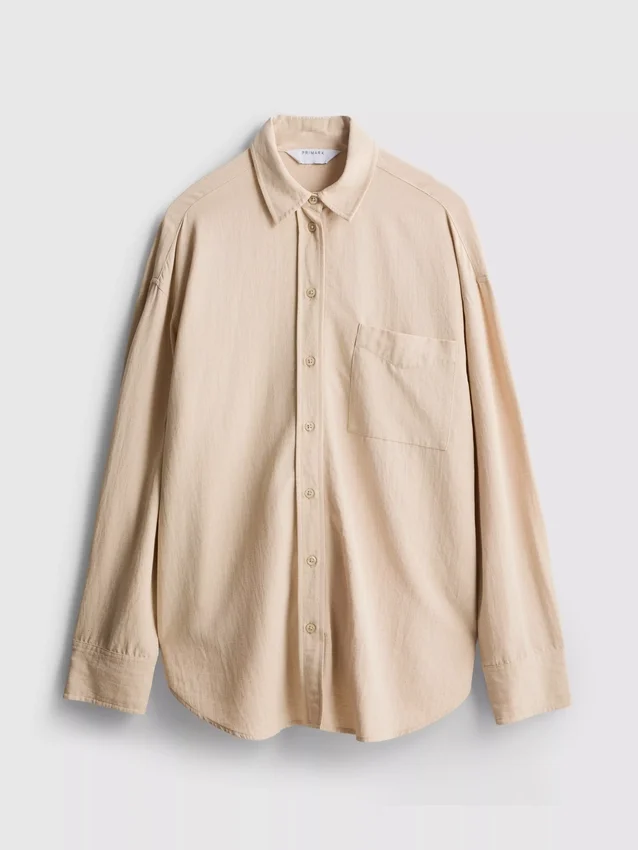 Classic cotton-blend button-down shirt