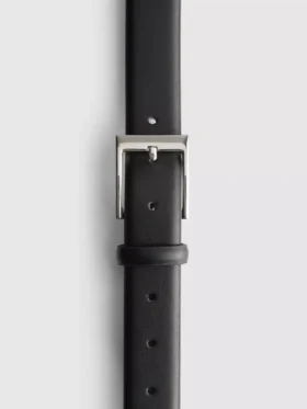 Classic-style faux leather belt