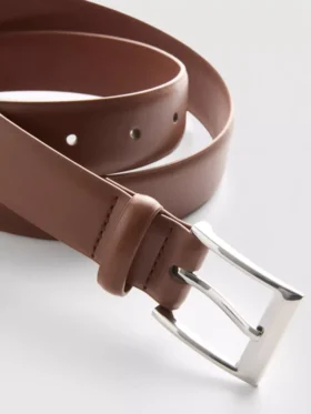 Classic-style faux leather belt
