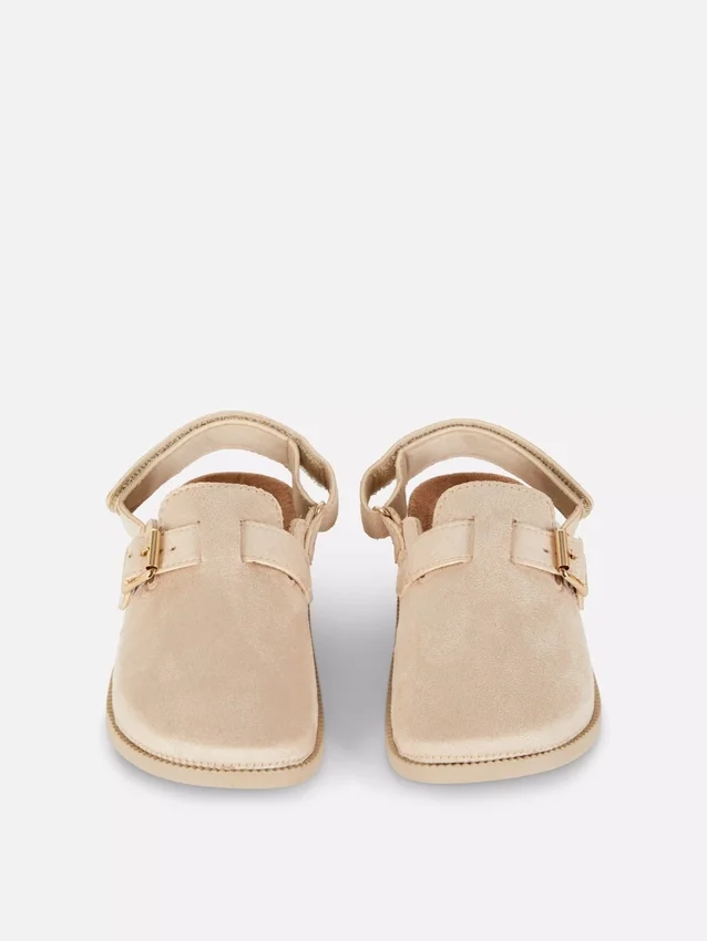 Closed toe mule sandals