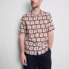 Coastal tile-print shirt