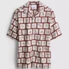 Coastal tile-print shirt