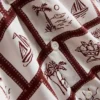 Coastal tile-print shirt