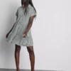 Collared mini shirt dress