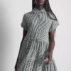 Collared mini shirt dress