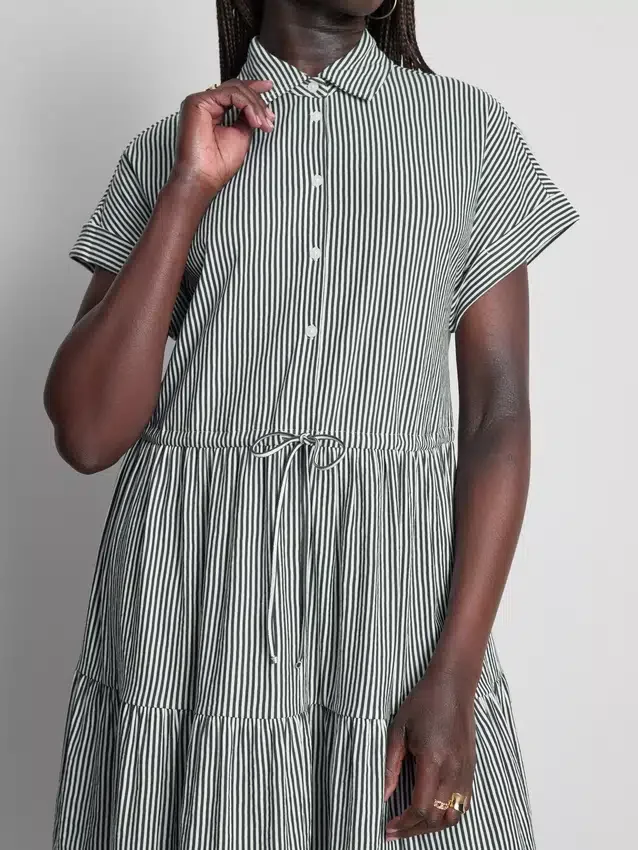 Collared mini shirt dress