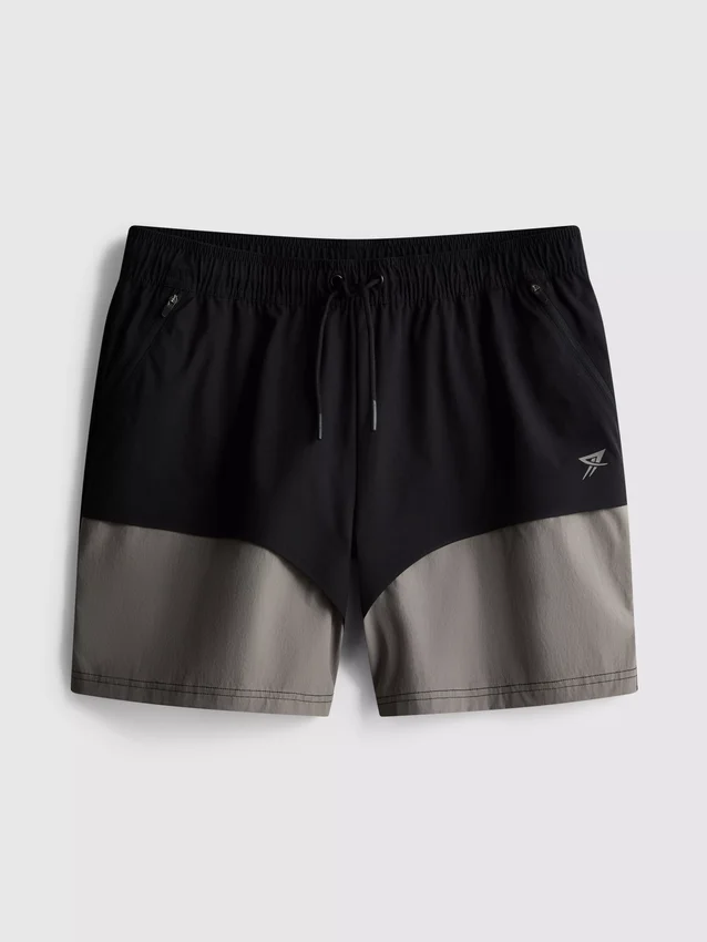 Color block gym shorts