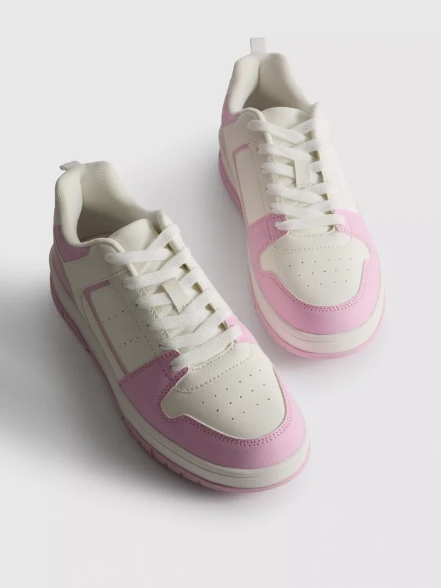 Colorblock court sneakers