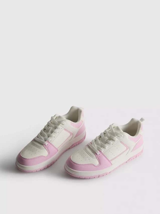Colorblock court sneakers